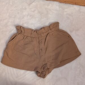Something Navy High Waist Tan Shorts
